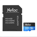 Netac P500 32GB MicroSDHC Card with SD Adapter, U1 Class 10, Up to 90MB/s