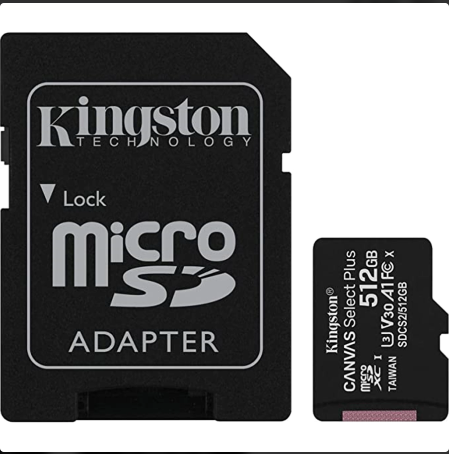 Kingston 512GB Canvas Select Plus Micro SD Card with Adapter